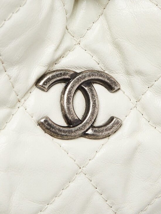 Chanel Black/White Quilted Leather Small Gabrielle Backpack Bag